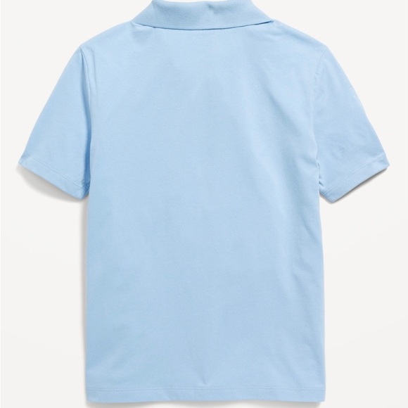 3 OLD NAVY POLO SCHOOL JERSEY-KNIT MONET BLUE LARGE 10/12 GIRL OR BOYS SHIRT NWT - Picture 2 of 4